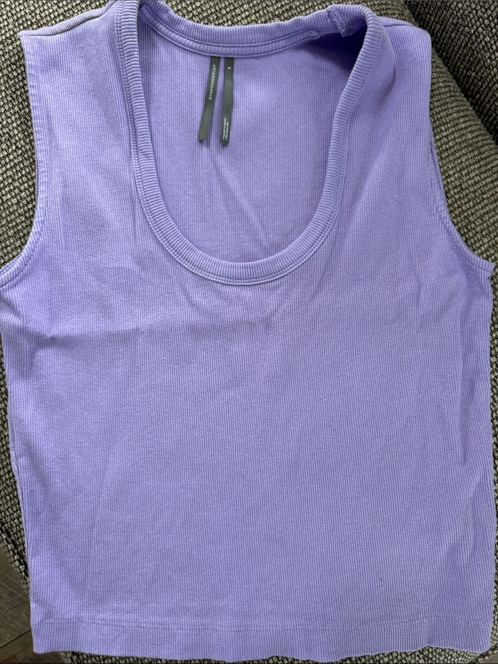 Anthropologie Lavender Ribbed Scoop Neck Tank